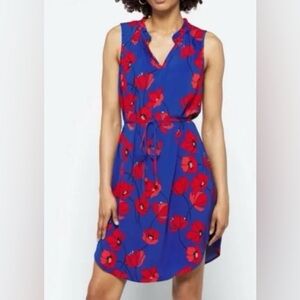 41 Hawthorn Jeanie Ruffle Detail Dress | Blue Floral | Sz Large